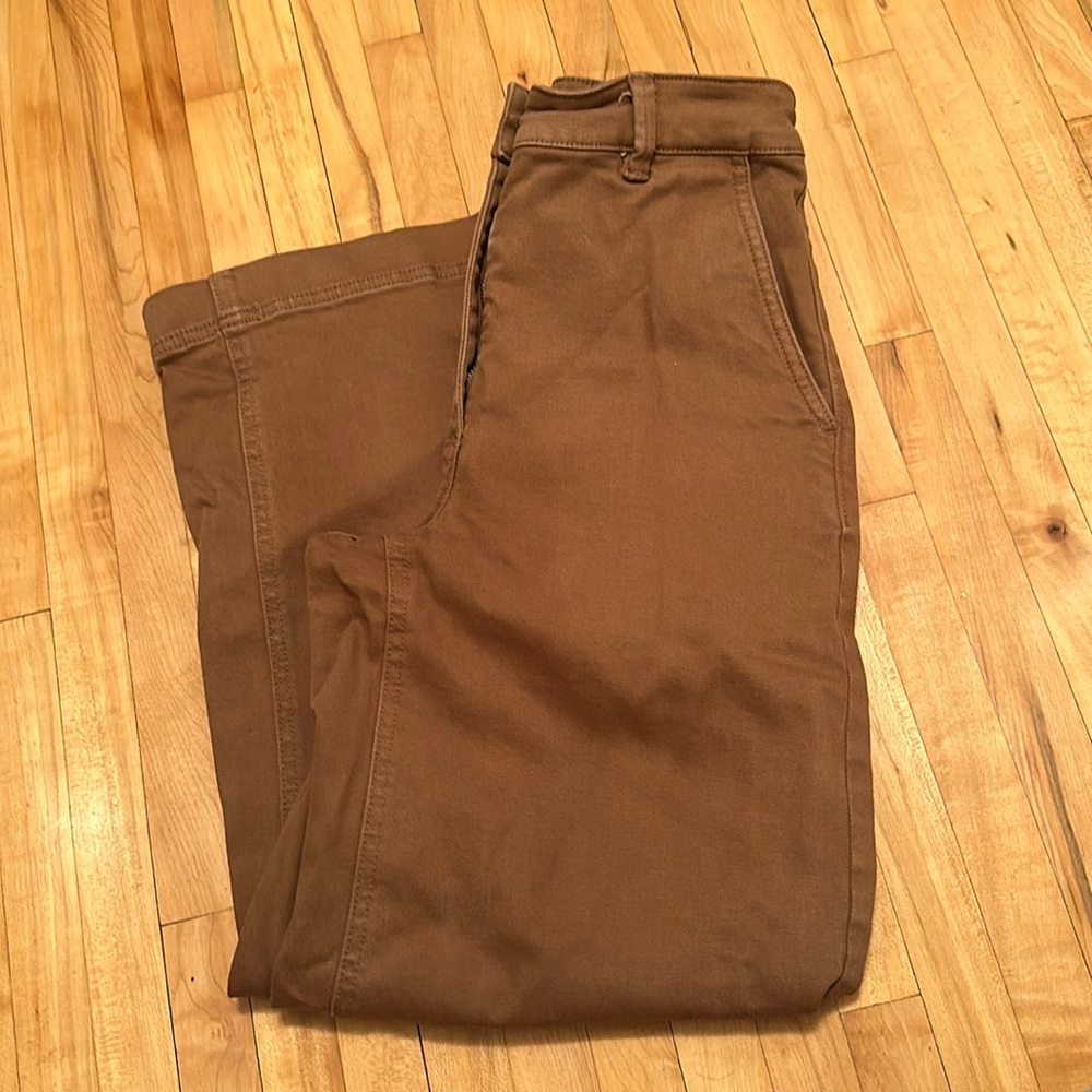 Everlane high waisted wide leg cropped pant